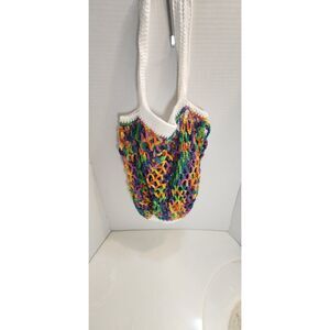 XL rainbow beach/market mesh bag